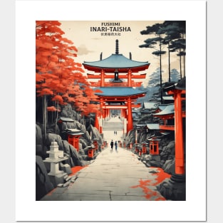 Fushimi Inari Shrine Japan Vintage Poster Tourism Posters and Art